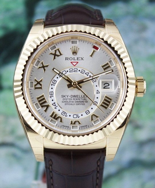 (image for) UNWORN NEW ROLEX 18K YELLOW GOLD SKY DWELLER / 326138